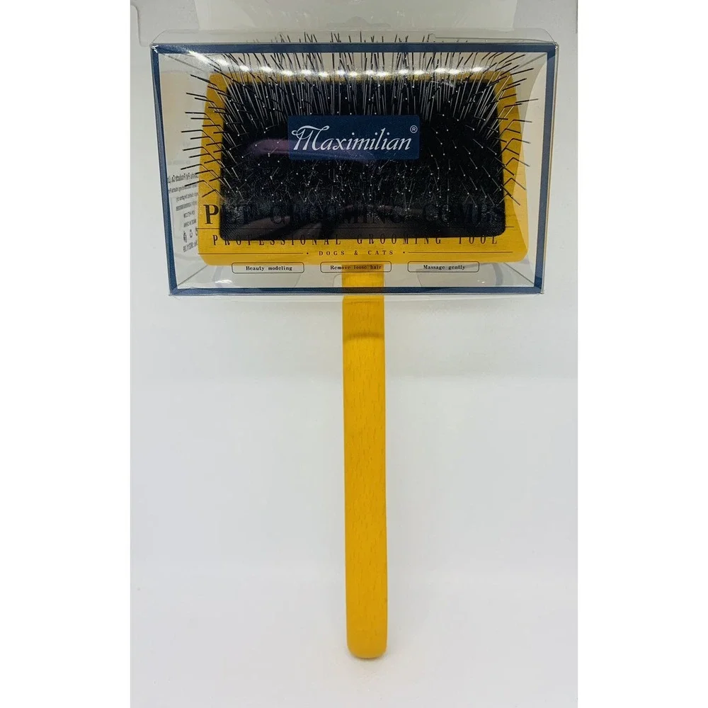 Brush for Dog, Slicker for Grooming, Groomgrip Coating, Yellow , Large NEW!!!